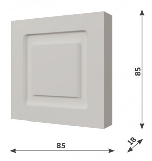 Обрамление белое из МДФ Evrowood (Евровуд) K01 85x85x18 (квадрат) Основа обрамления из влагостойкого МДФ, поверхность обрамления покрыта белой полиуретановой краской. Обрамление можно использовать под покраску.