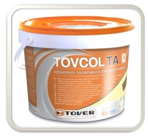 Двухкомпонентный клей для паркета Tover (Товер) Tovcol TA (9 кг + 1 кг) Эпоксидно-полиуретановый клей с высокими техническими показателями. Позволяет производить укладку на всех типах оснований. Отличная стойкость, даже при нанесении толстым слоем, как следствие подходит для неровных стяжек.