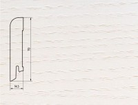 Плинтус шпонированный Burkle (Бюркле) Ясень Беленый 2500x70x15