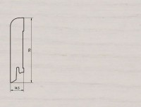 Плинтус шпонированный Burkle (Бюркле) Ясень Белый Лак 2500x70x15