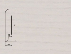Плинтус шпонированный Burkle (Бюркле) Ясень Белый Лак 2500x70x15 Основа плинтуса - древесина хвойных пород, лицевая сторона - шпон натурального дерева, покрытый лаком.