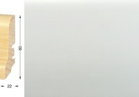 Плинтус шпонированный Tecnorivest (Текноривест) Белый Гладкий 2500x60x22