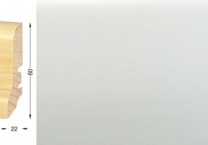 Плинтус шпонированный Tecnorivest (Текноривест) Белый Гладкий 2500x60x22 Высококачественный итальянский плинтус с верхом из цельного шпона, покрытого UV-лаками на водной основе.