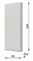 Обрамление белое из МДФ Evrowood (Евровуд) B02 85x225x18 (база)