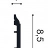 Плинтус гибкий из дюрополимера под покраску Orac Decor (Орак Декор) Flex SX172F 2000x85x14