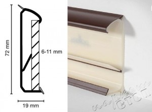 Плинтус для вставки полос ламината Dollken (Долкен) CSL70 Шоколадно-коричневый W072 2500x72x19 Плинтус предназначен для вставки полос ламината или паркетной доски, которые укладывались на пол.