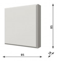 Обрамление белое из МДФ Evrowood (Евровуд) K02 85x85x18 (квадрат)
