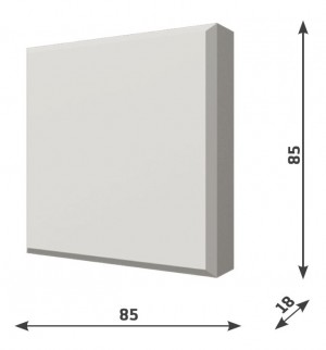 Обрамление белое из МДФ Evrowood (Евровуд) K02 85x85x18 (квадрат) Основа обрамления из влагостойкого МДФ, поверхность обрамления покрыта белой полиуретановой краской. Обрамление можно использовать под покраску.