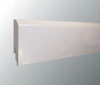 Плинтус белый глянцевый из МДФ TeckWood (Теквуд) Прайм 2150x70x16 прямой