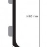 Плинтус алюминиевый анодированный Progress Profiles (Прогресс Профайлс) BTAA 80A Серебро Матовое 2000x80x10 (самоклеящийся)