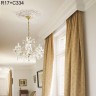 Розетка потолочная из полиуретана под покраску Orac Decor (Орак Декор) Luxxus R17 470x470x35
