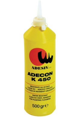 Однокомпонентный универсальный клей ADESIV (Адезив) ADECON K450 (0.5 кг) Класс водостойкости D3, удобная для работы упаковка, не подходит для эластичных соединений, высокая прочность клеевого шва.