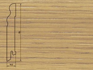Плинтус шпонированный Burkle (Бюркле) SEG-100 Дуб без покрытия 2500x95x15 Основа плинтуса - древесина хвойных пород, лицевая сторона - шпон натурального дерева.