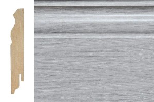 Плинтус из МДФ TeckWood (Теквуд) Дуб Серебро П107 2150x100x16 Основа плинтуса из экологически чистого водостойкого плотного МДФ, покрытие ламинированное.