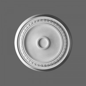 Розетка потолочная из полиуретана под покраску Orac Decor (Орак Декор) Luxxus R77 620x620x42 Розетка потолочная долговечная, влагостойкая, легко монтируется, не впитывает запахи, легко окрашивается. Внутренний диаметр: 10.5 см.