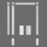Дверной декор из дюрополимера под покраску Orac Decor (Орак Декор) Luxxus D310 249x95x31