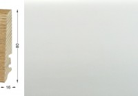 Плинтус шпонированный Tecnorivest (Текноривест) Белый Гладкий 2500x80x16