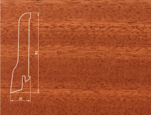 Плинтус шпонированный Burkle (Бюркле) Махагон/Сапели 2500x80x20 Основа плинтуса - древесина хвойных пород, лицевая сторона - шпон натурального дерева, покрытый лаком.