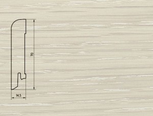 Плинтус шпонированный Pedross (Педросс) Дуб Арктика 2500x70x15 Основа плинтуса - древесина хвойных пород, лицевая сторона - шпон натурального дерева, покрытый лаком.