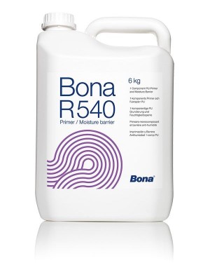 Однокомпонентная грунтовка Bona (Бона) R-540 (6 кг) Однокомпонентный полиуретановый грунт для абсорбирующих и не абсорбирующих основ. Совместим с клеями Bona R777, R778, R848T и Titan. Пароизоляции до 4 CM%.