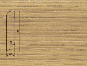 Плинтус шпонированный Pedross (Педросс) Дуб без покрытия 2500x70x15 Основа плинтуса - древесина хвойных пород, лицевая сторона - шпон натурального дерева.