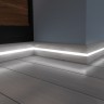Плинтус белый из МДФ Evrowood (Евровуд) PN 050 LED 2000x80x12 для подсветки