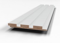 Стеновые панели белые из МДФ Evrowood (Евровуд) PL 05U Рейка узкая 2700x120x12