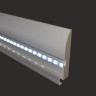 Плинтус белый из МДФ Evrowood (Евровуд) PN 080 LED 2000x95x16 для подсветки