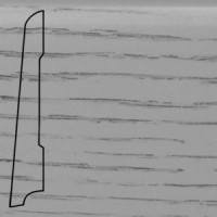 Плинтус шпонированный La San Marco Profili Дуб Indus Grey 2500x80x16 (прямой) с крепежом