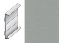Плинтус эластичный для линолеума и дизайн плитки ПВХ Dollken (Долкен) DSL60 Серебристо-серый W201/1064 2500x60x9