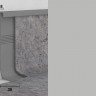 Профиль для заведения линолеума на стену Dollken (Долкен) HK100 Алюминиевый Металлик 436А/1436 2500x100x30