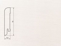 Плинтус шпонированный Burkle (Бюркле) Белый 2500x70x15