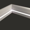 Плинтус белый из МДФ Evrowood (Евровуд) PN 120 LED 2000x110x16 для подсветки