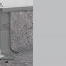 Профиль для заведения линолеума на стену Dollken (Долкен) HK100 Светло-серый 138 2500x100x30
