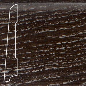 Плинтус шпонированный La San Marco Profili Дуб Stratus Black 2500x80x16 (прямой) Шпон плинтуса — цельная натуральная древесина. Основание — срощенная натуральная древесина, гарантирующая высокую надежность плинтуса.