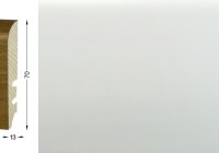 Плинтус шпонированный Tecnorivest (Текноривест) Белый Гладкий 2500x70x13