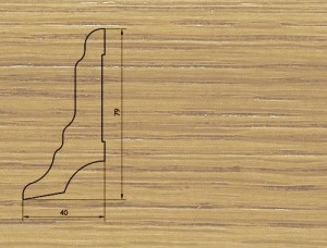 Плинтус шпонированный Pedross (Педросс) Дуб без покрытия 2500x80x40 Основа плинтуса - древесина хвойных пород, лицевая сторона - шпон натурального дерева.